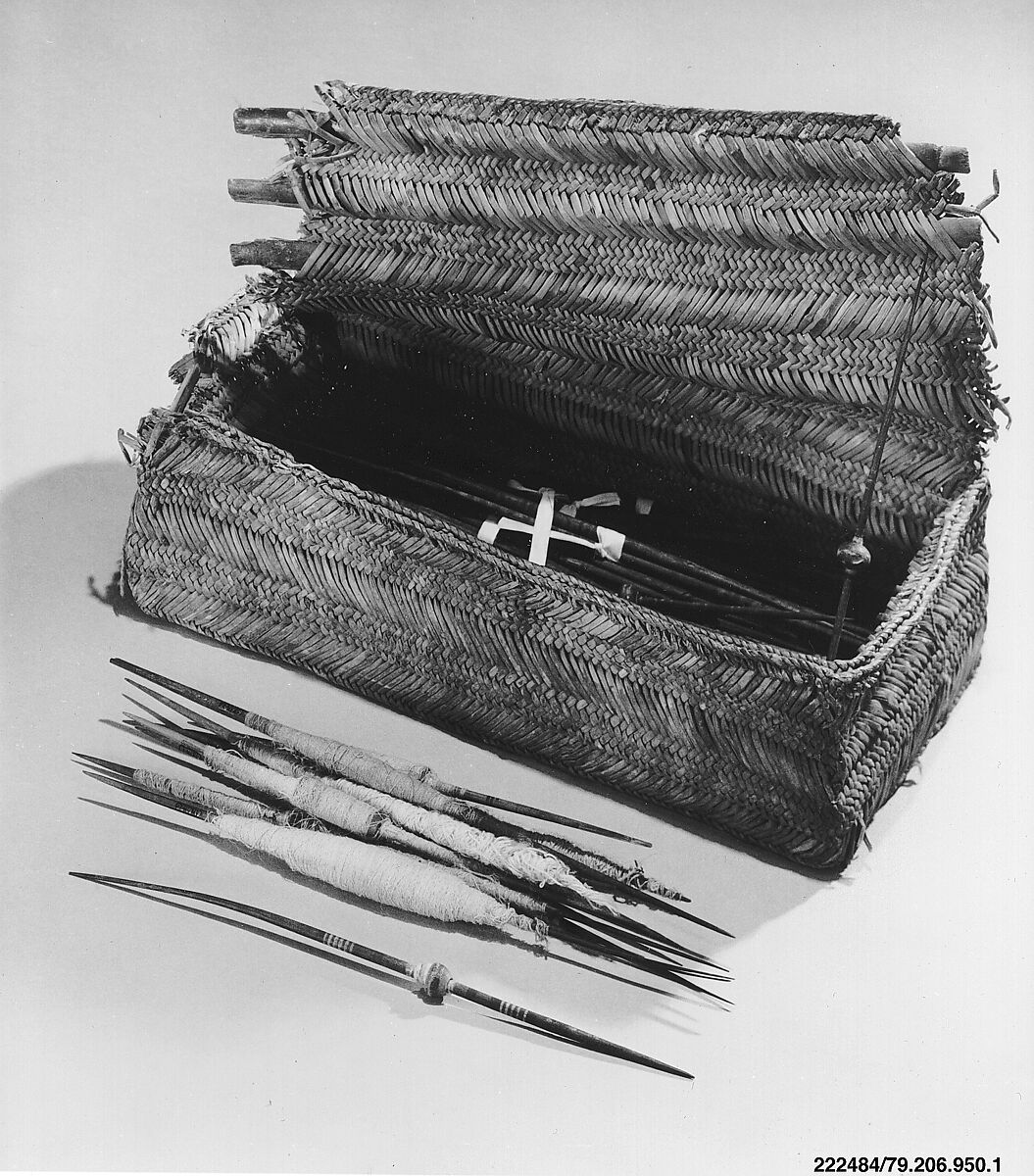 Weaving Basket, Cane, shell, bone, fiber, camelid hair, wood, pigment, metal, stone, Chancay