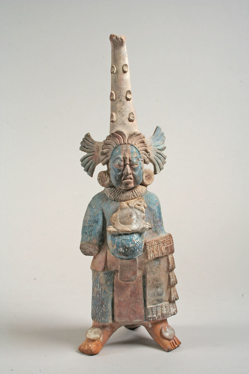 Costumed Figure, Ceramic, pigment, Maya 