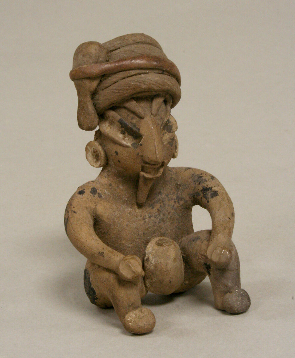 Seated Figure, Ceramic, pigment, Chupicuaro 
