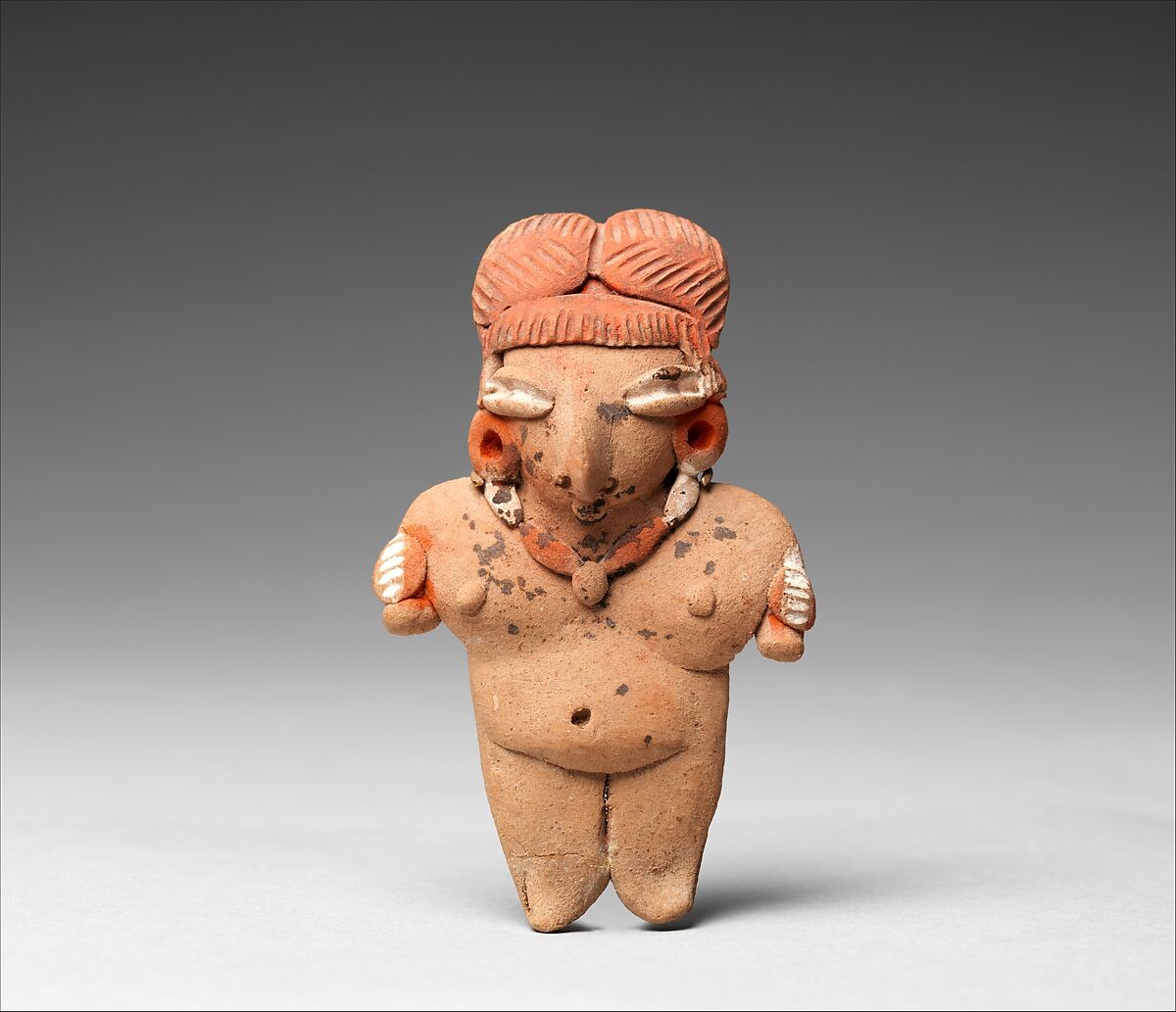 Female Figure, Ceramic, pigment, Chupicuaro 