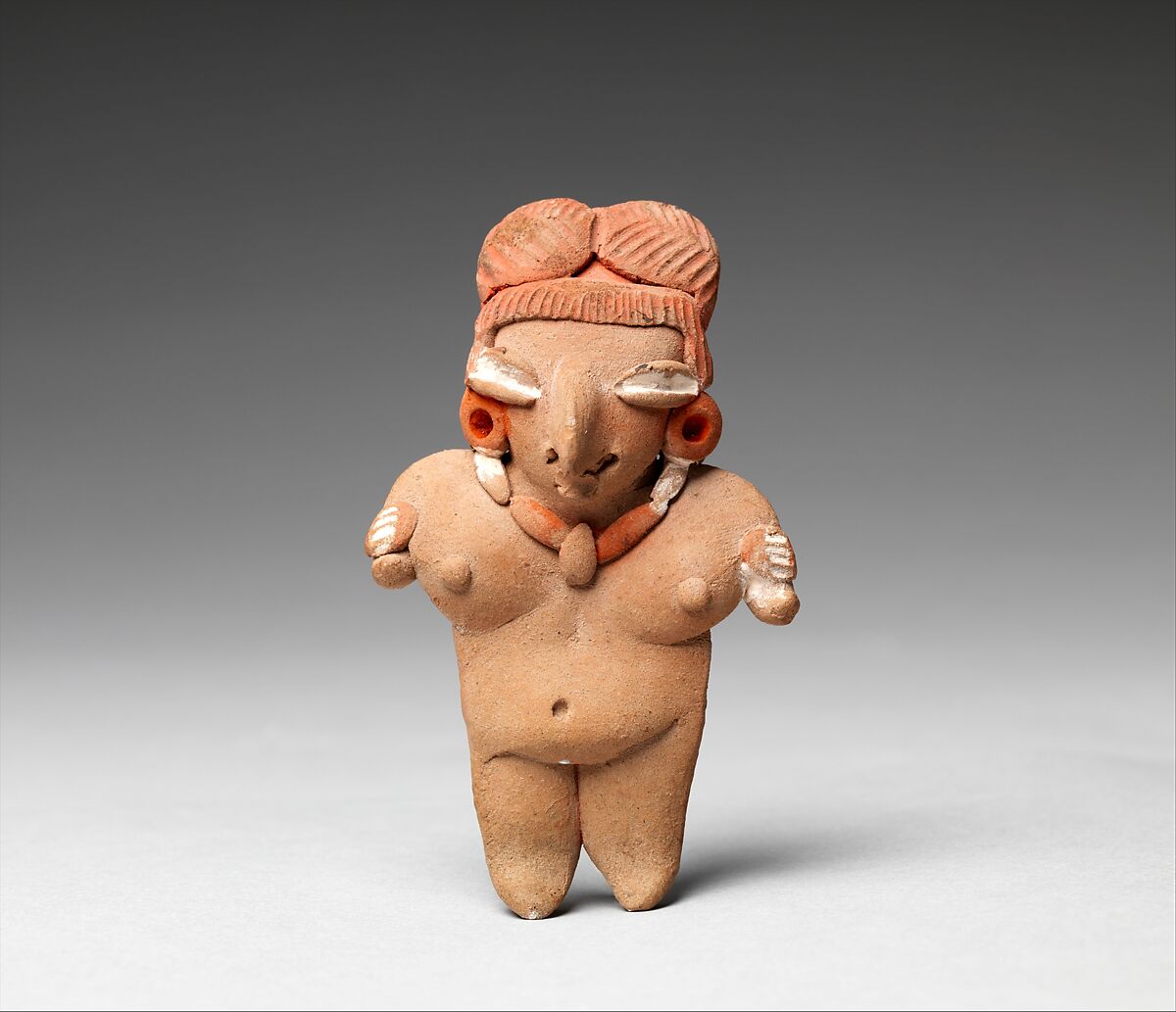 Female Figure, Ceramic, pigment, Chupicuaro 