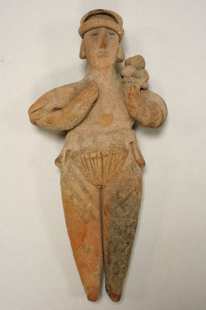Female Figure, Ceramic, pigment, Colima 