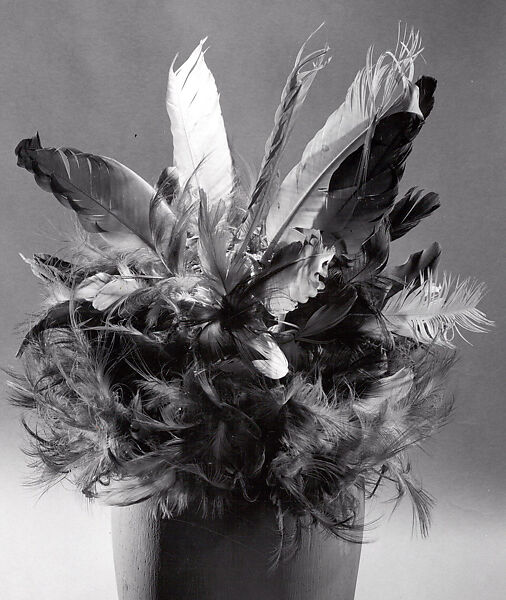 Feathered Headdress, Feathers, vegetable fiber, Brazilian (?) 