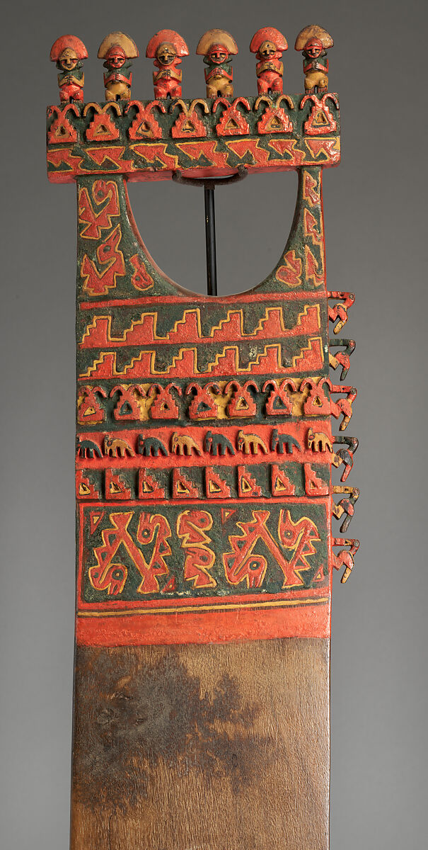 Ceremonial digging stick, Chincha artist(s), Wood, paint, metal, Inca