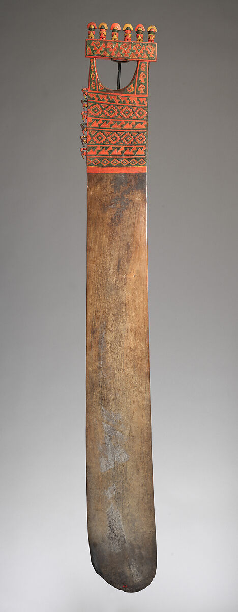 Ceremonial digging stick, Chincha artist(s), Wood, paint, metal, Inca