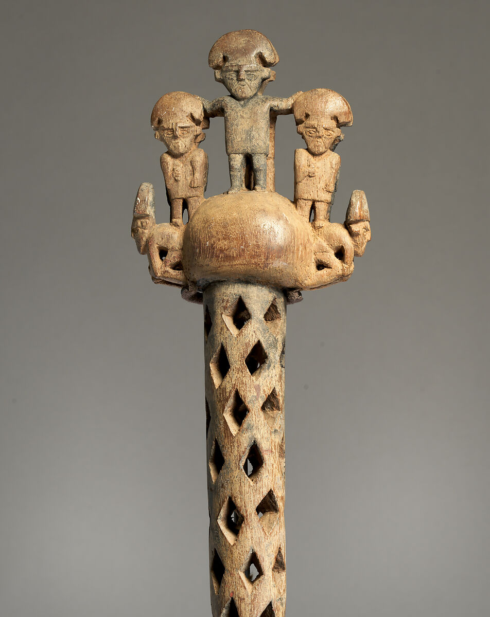 Ceremonial digging stick, Chincha artist(s), Wood, paint, metal, Inca