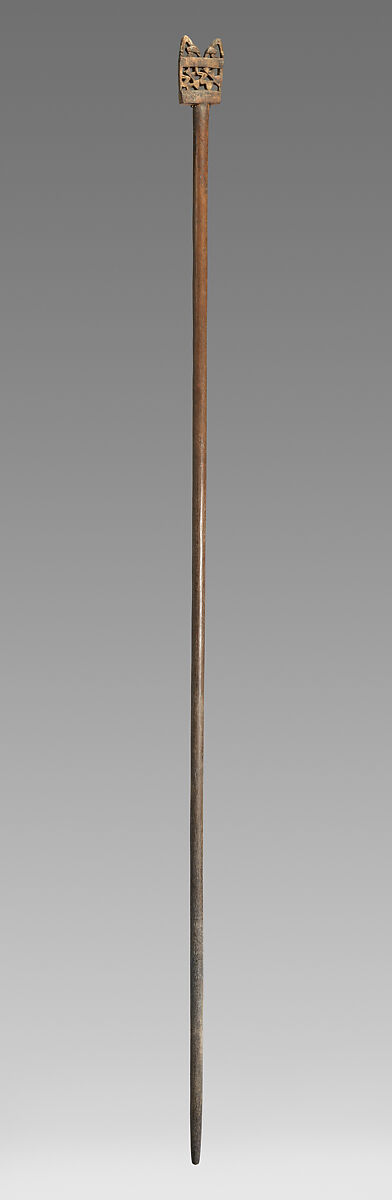 Funerary staff, Inca artist(s), Wood, paint, Inca