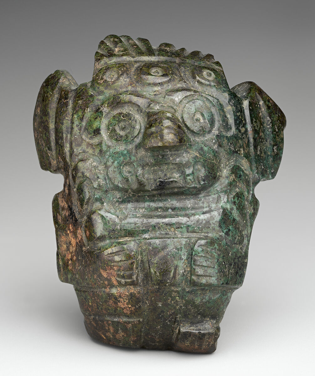 Figure Pendant, Greenstone, Mixtec 