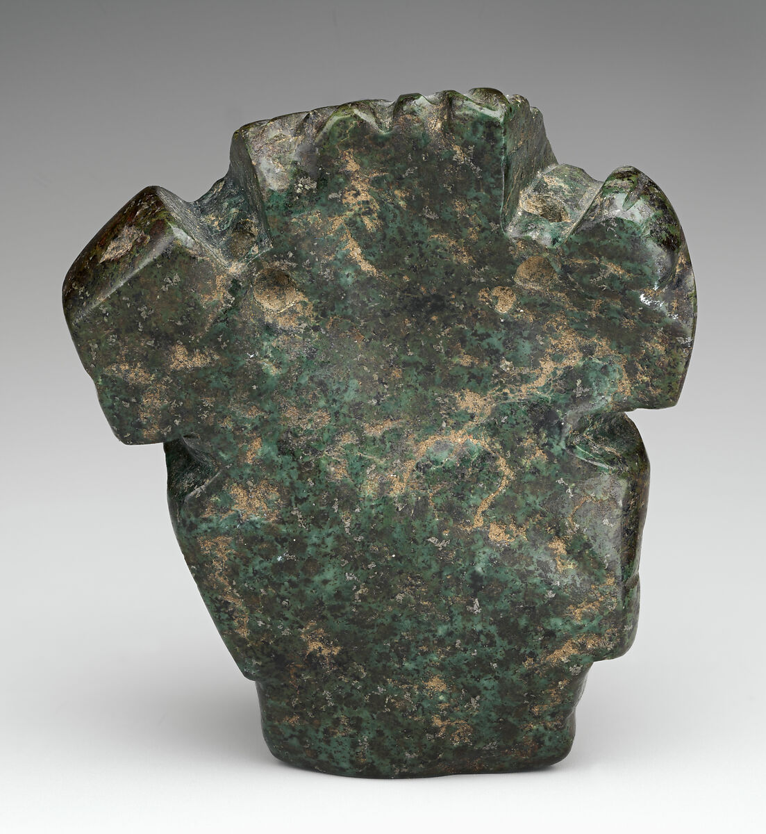 Rain god pendant, Mexica artist(s), Greenstone, Mixtec