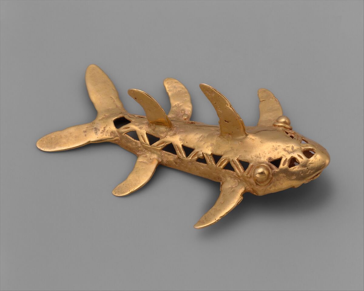 Shark Pendant, Gold (cast alloy), Chiriqui 