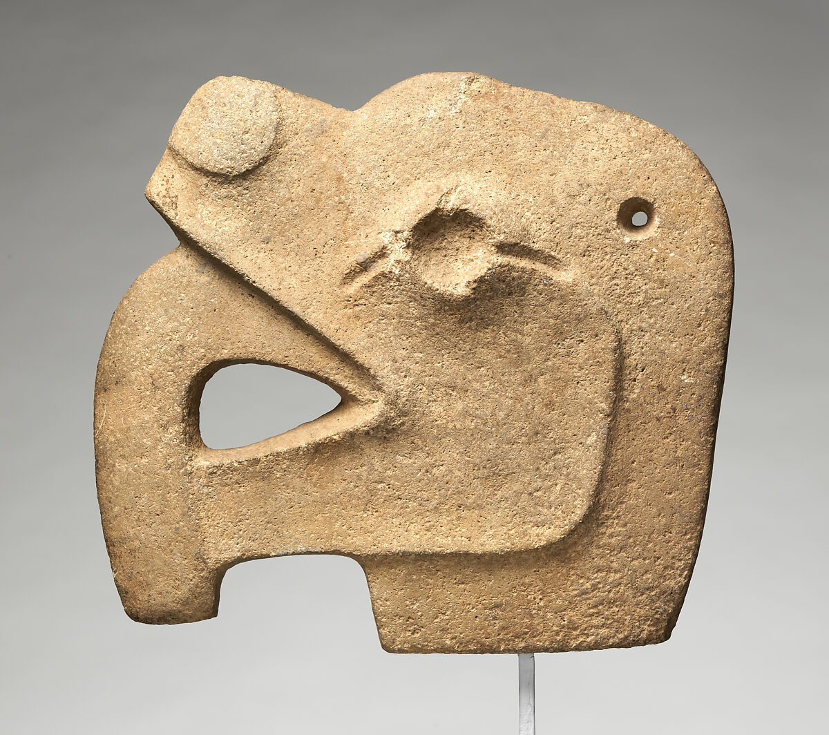 Feline head hacha, Southern Mesoamerican artist(s), Stone, Maya