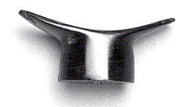 Lip Plug, Obsidian, Mexica (Aztec)