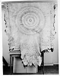 "Starburst" Buffalo Robe, Leather, paint, fur, Sioux (?)