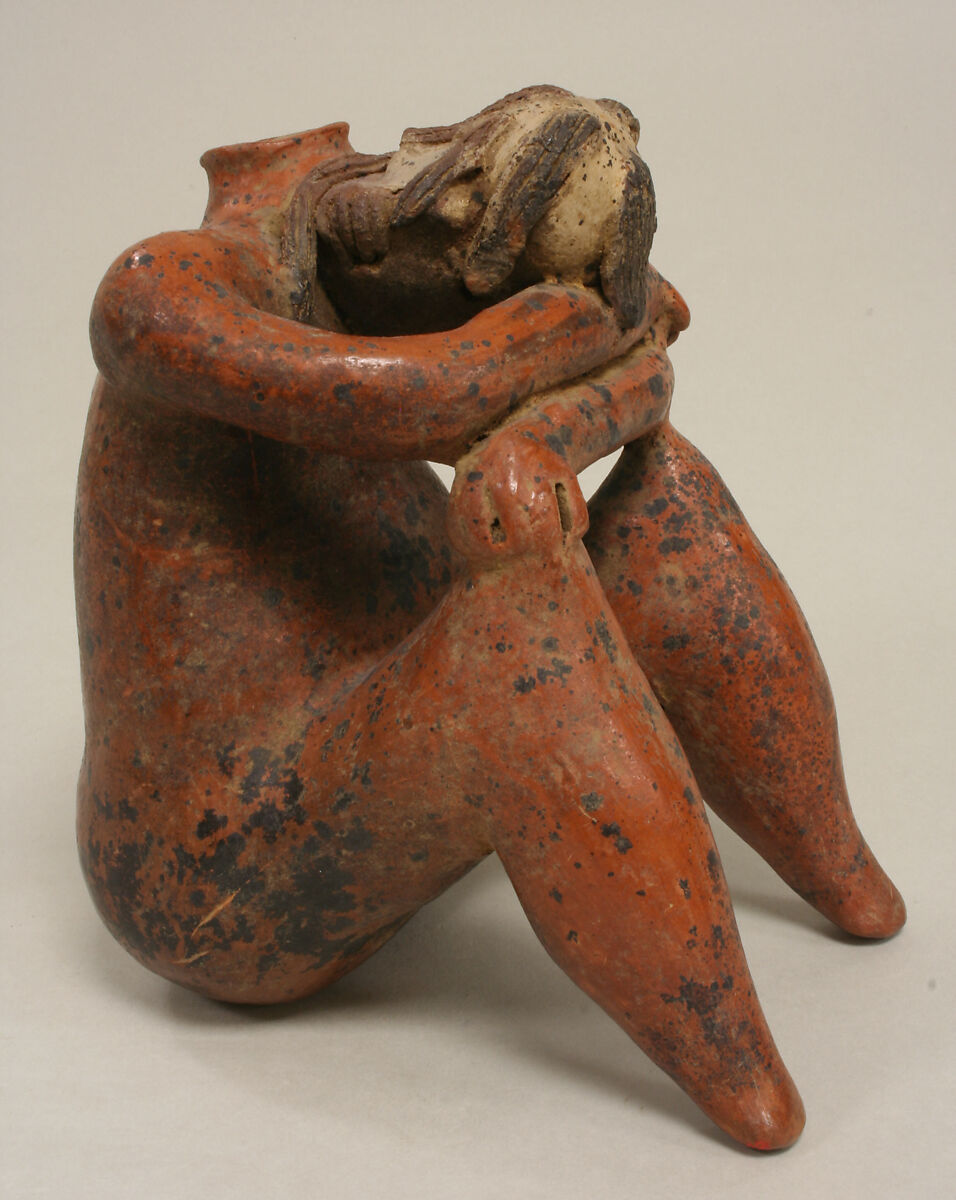 "Mourning" Figure Vessel, Ceramic, Nayarit 