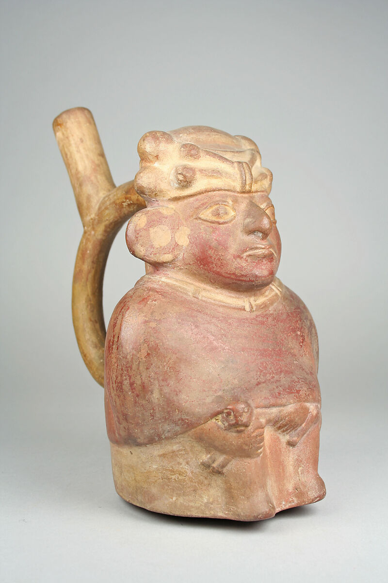 Vessel, Dignitary, Ceramic, pigment, Moche 