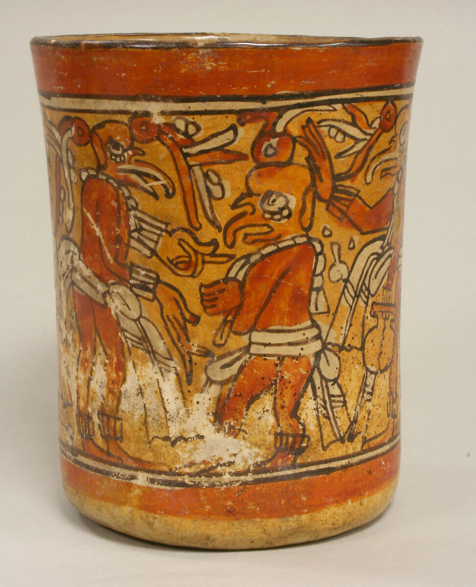 Vessel with Deity Figures, Ceramic, Maya 