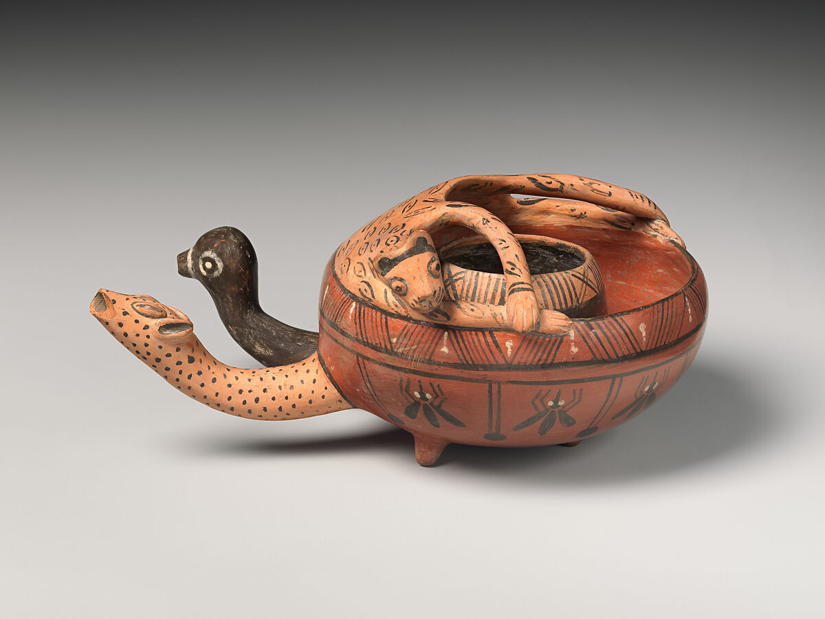 Double bowl, Ceramic, slip, Inca 