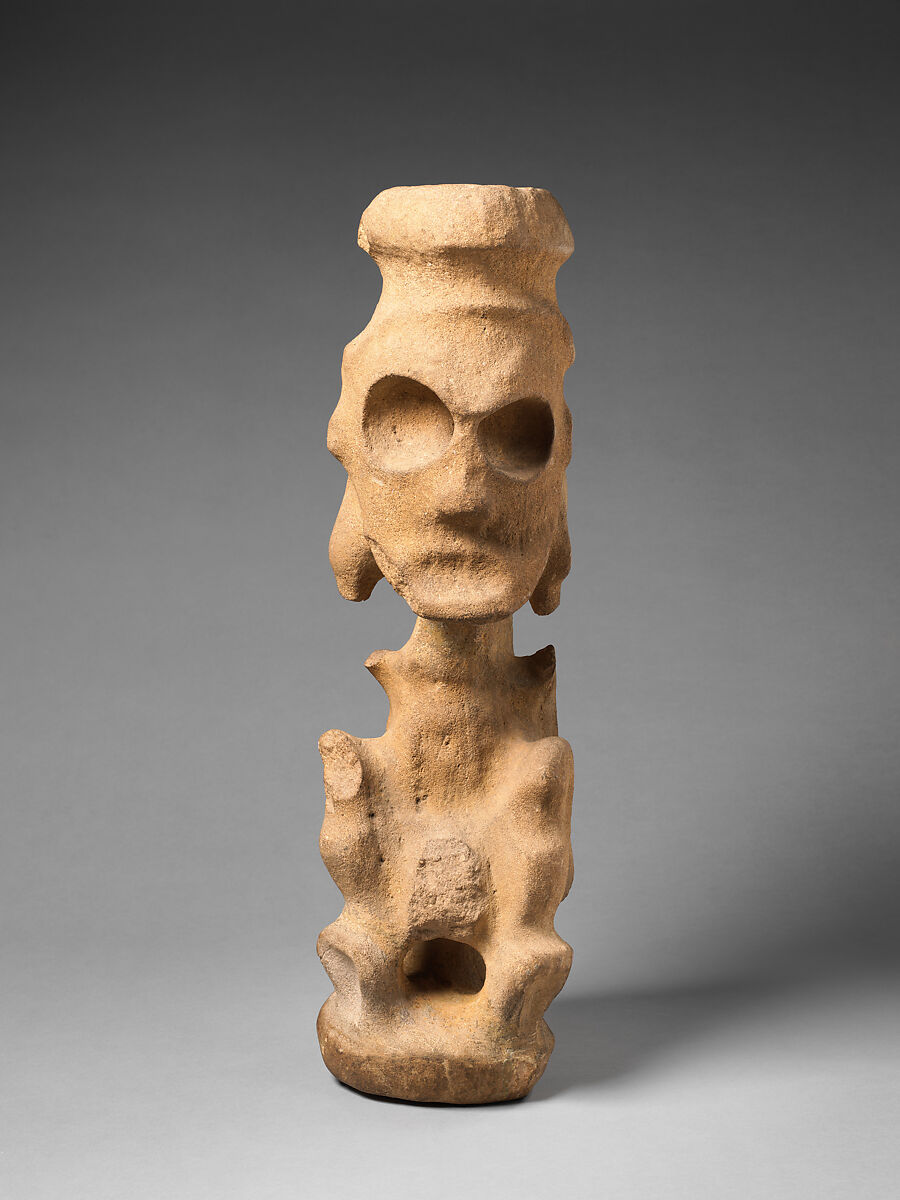 Deity Figure (Zemí), Stone (calcarenite or biocalcarenite), Taíno 