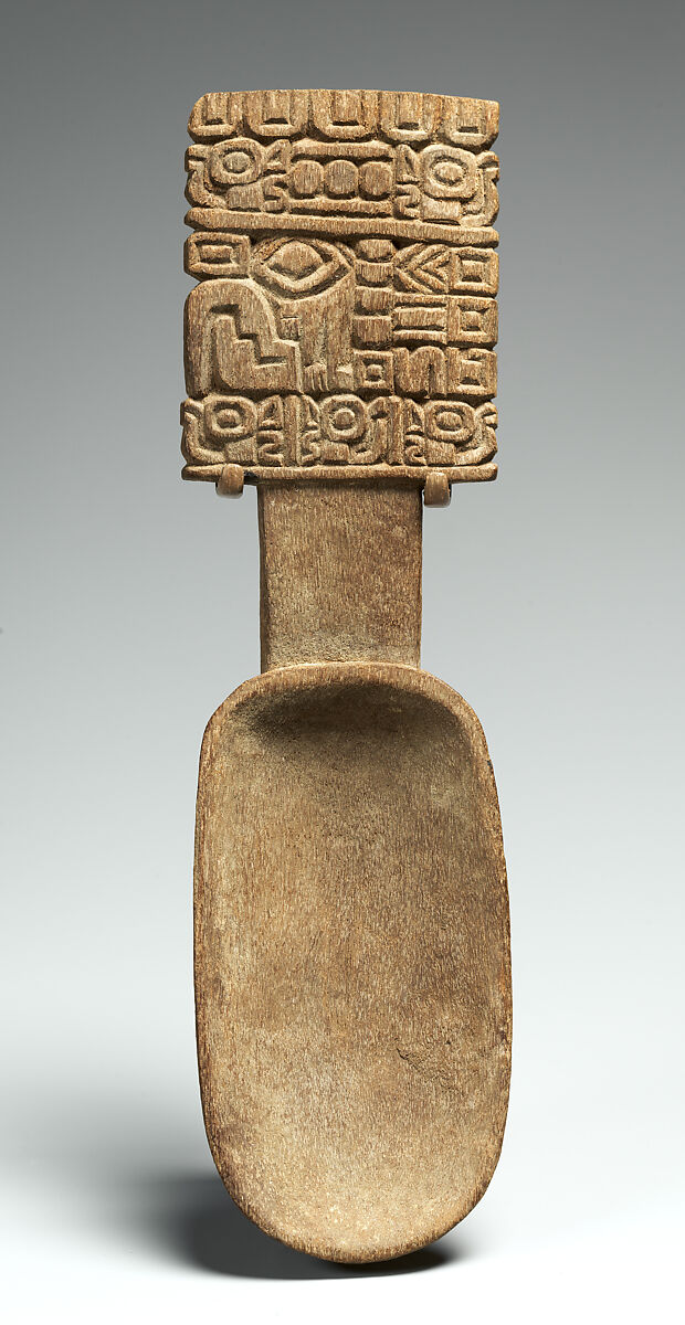 Ceremonial spoon, Wari artist(s), Wood, Wari 