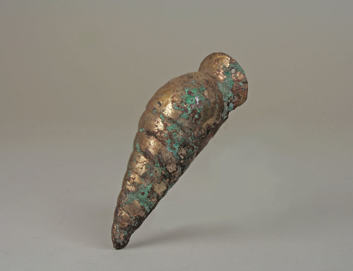 Shell Ornaments, Gilded copper, Moche 