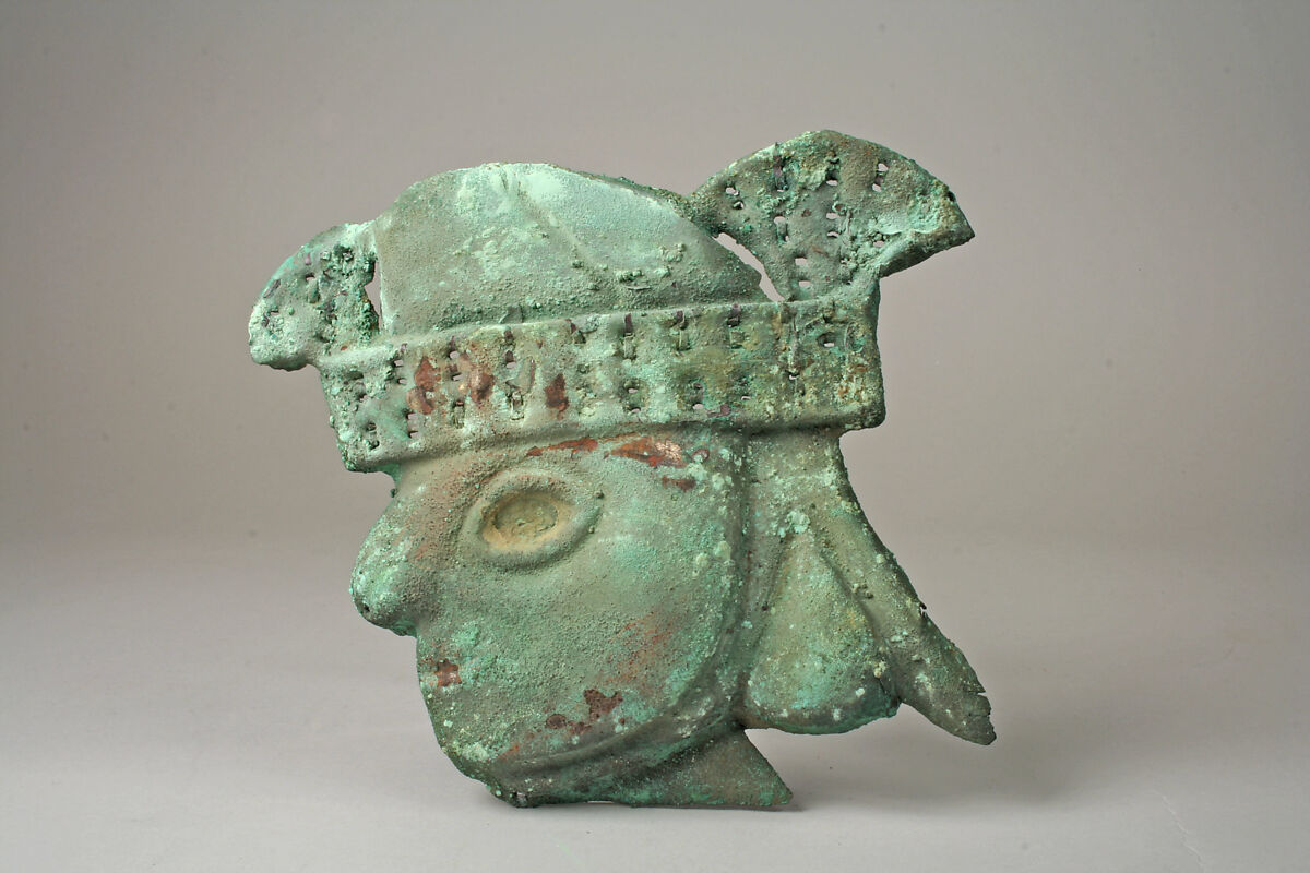 Profile Face, Silvered copper, Moche 