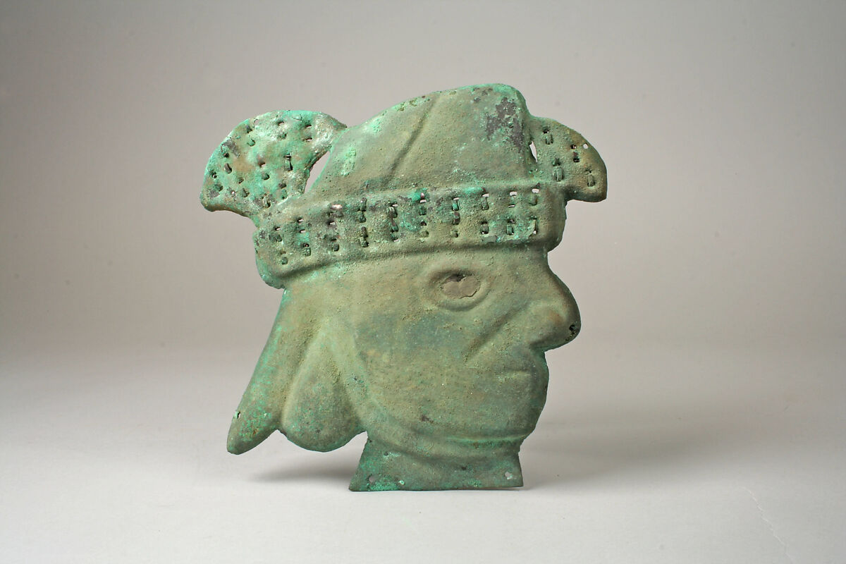 Profile Face, Silvered copper, Moche 