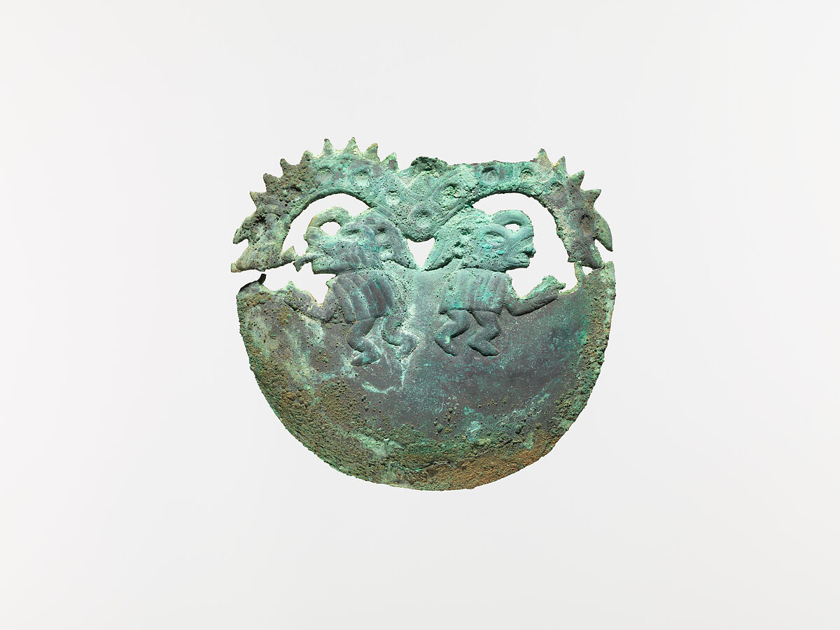 Crescent Ornament, Copper, Moche 