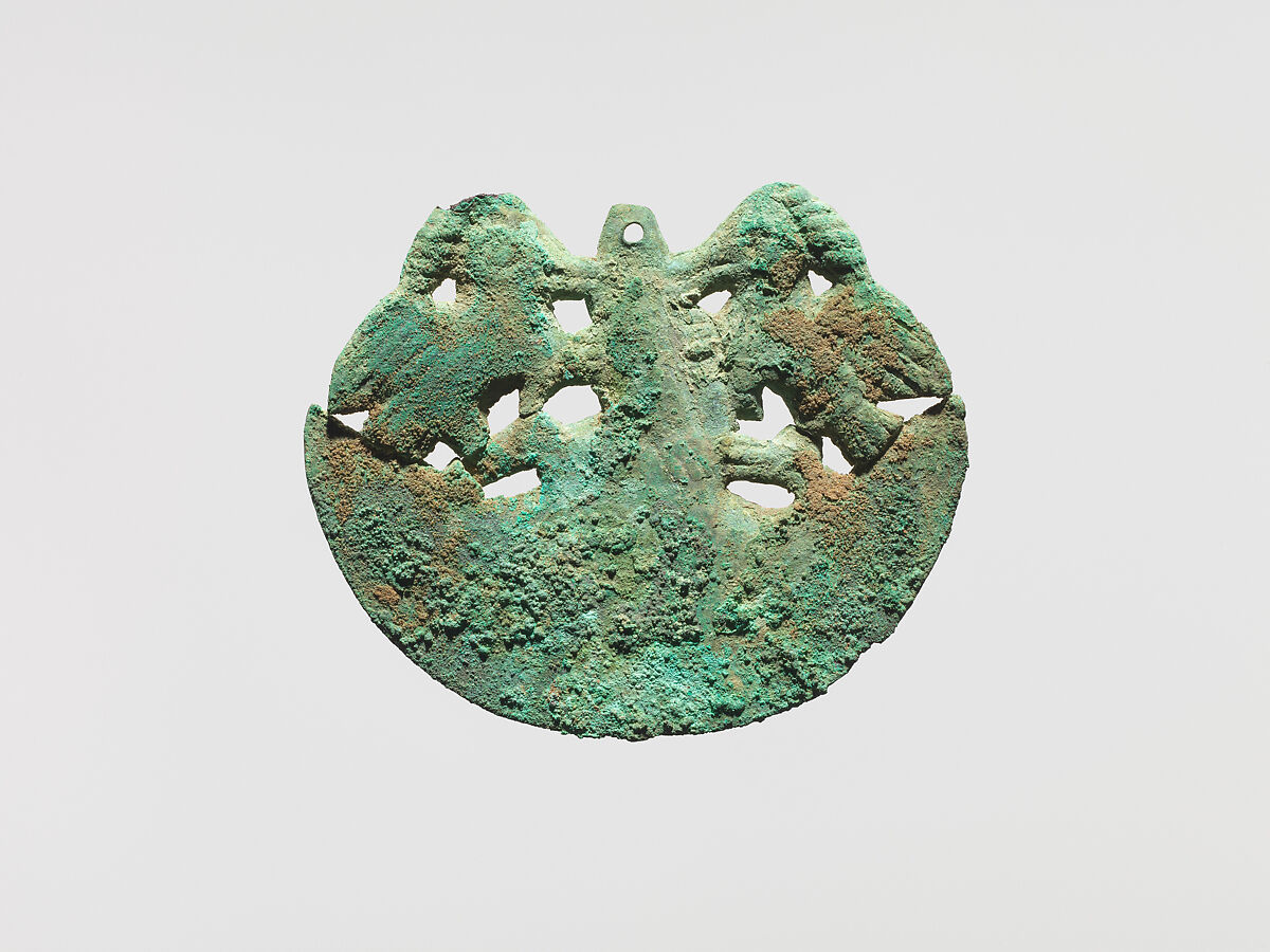 Crescent Ornament, Copper, Moche 