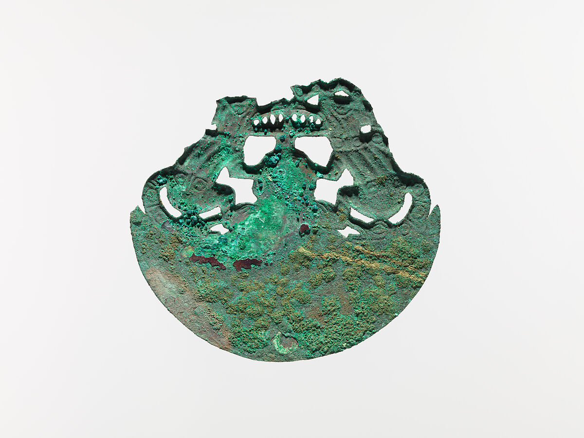 Crescent Ornament, Copper, Moche