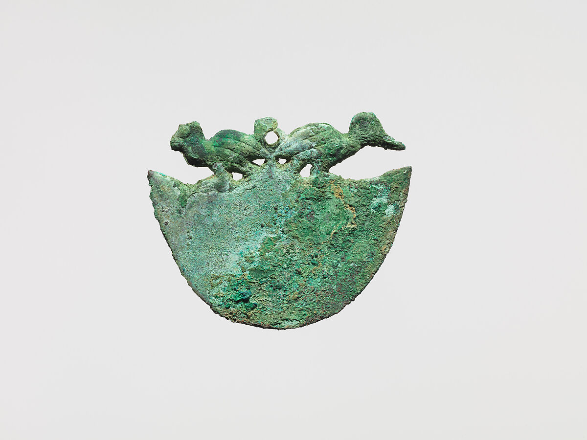 Crescent Ornament, Copper, Moche 