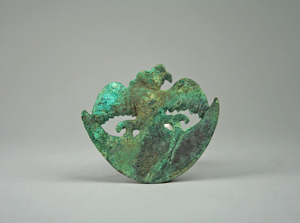 Crescent Ornament, Copper, Moche