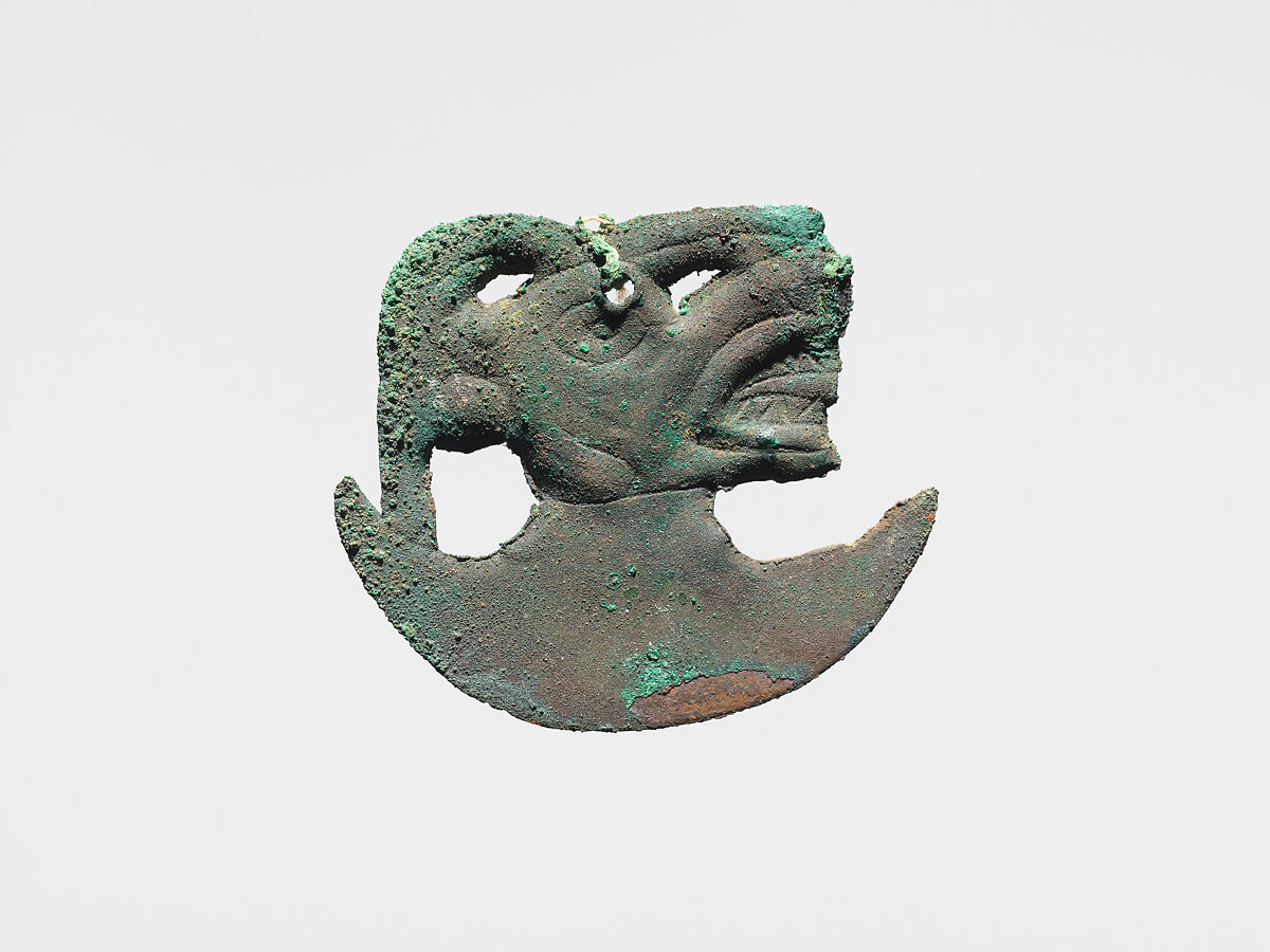 Crescent Ornaments, Copper, Moche 