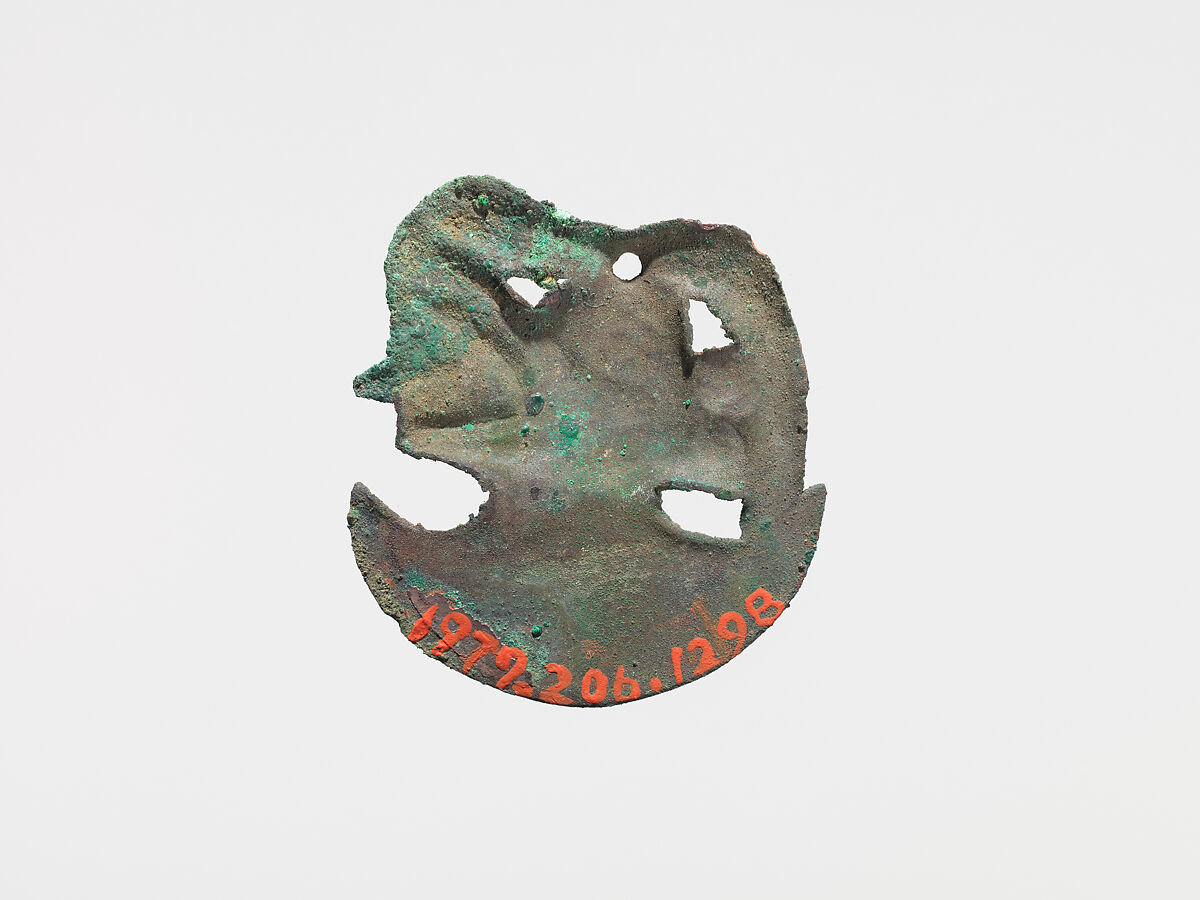 Crescent Ornaments, Gilded copper, Moche