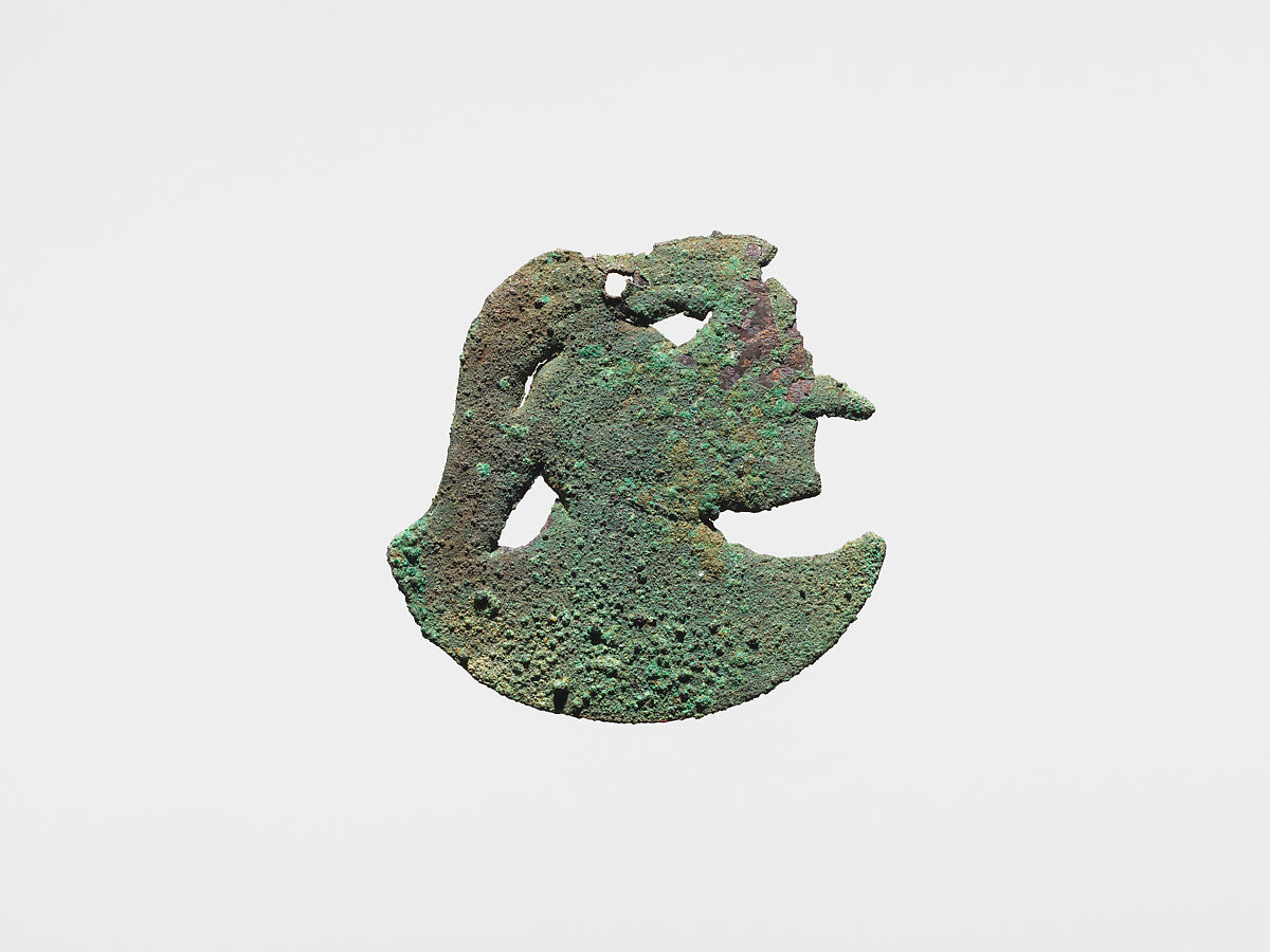 Crescent Ornaments, Copper, Moche 