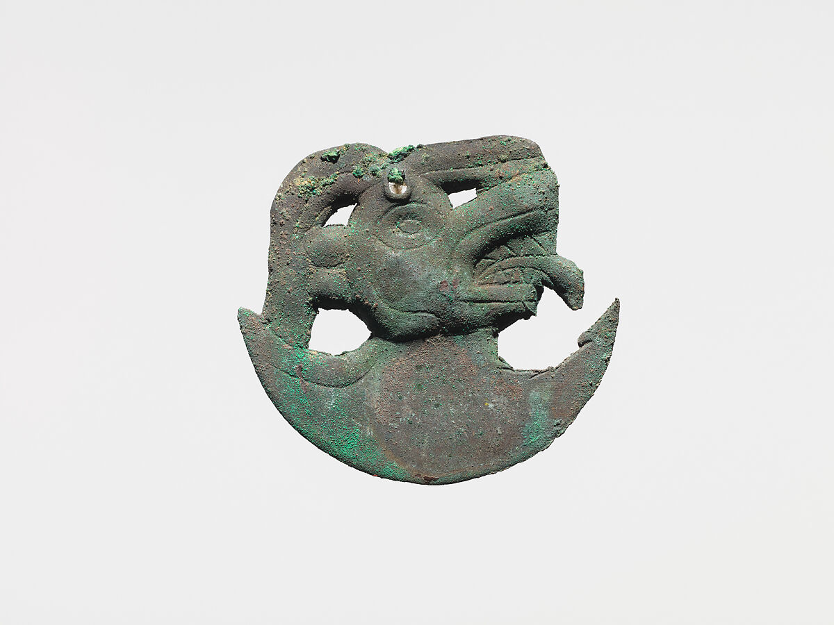 Crescent Ornaments, Copper, Moche 