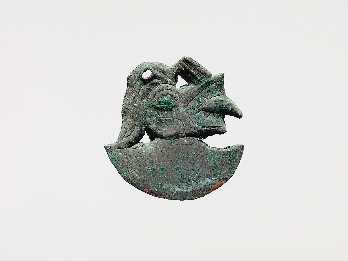 Crescent Ornaments, Copper, Moche 