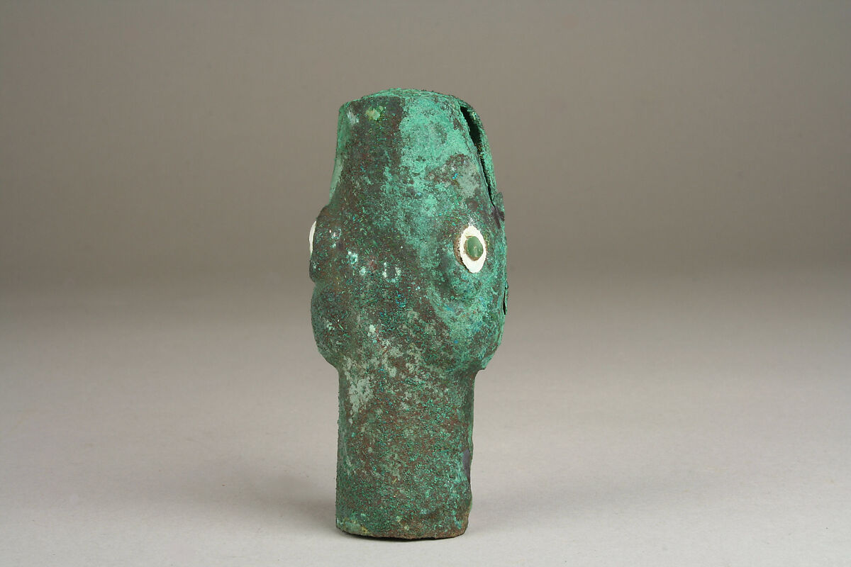 Staff Head, Silvered copper, Moche