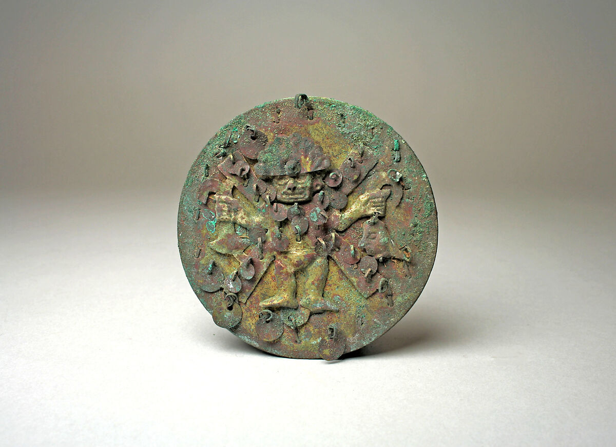 Earflare Frontal, Gilded copper, Moche 