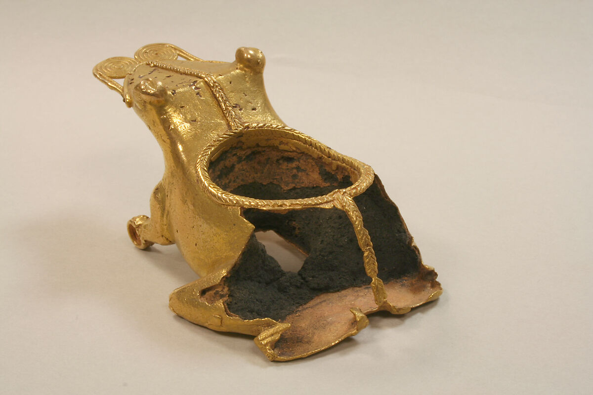 Frog Pendant, Gold, ceramic, Greater Coclé