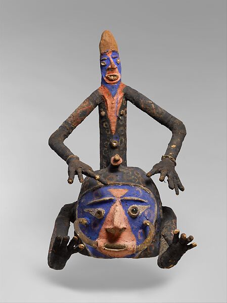 Helmet Mask  (Temes Mbalmbal), Wood, vegetable fiber, pig tusks, glass, metal, paint, Southwest Malakula