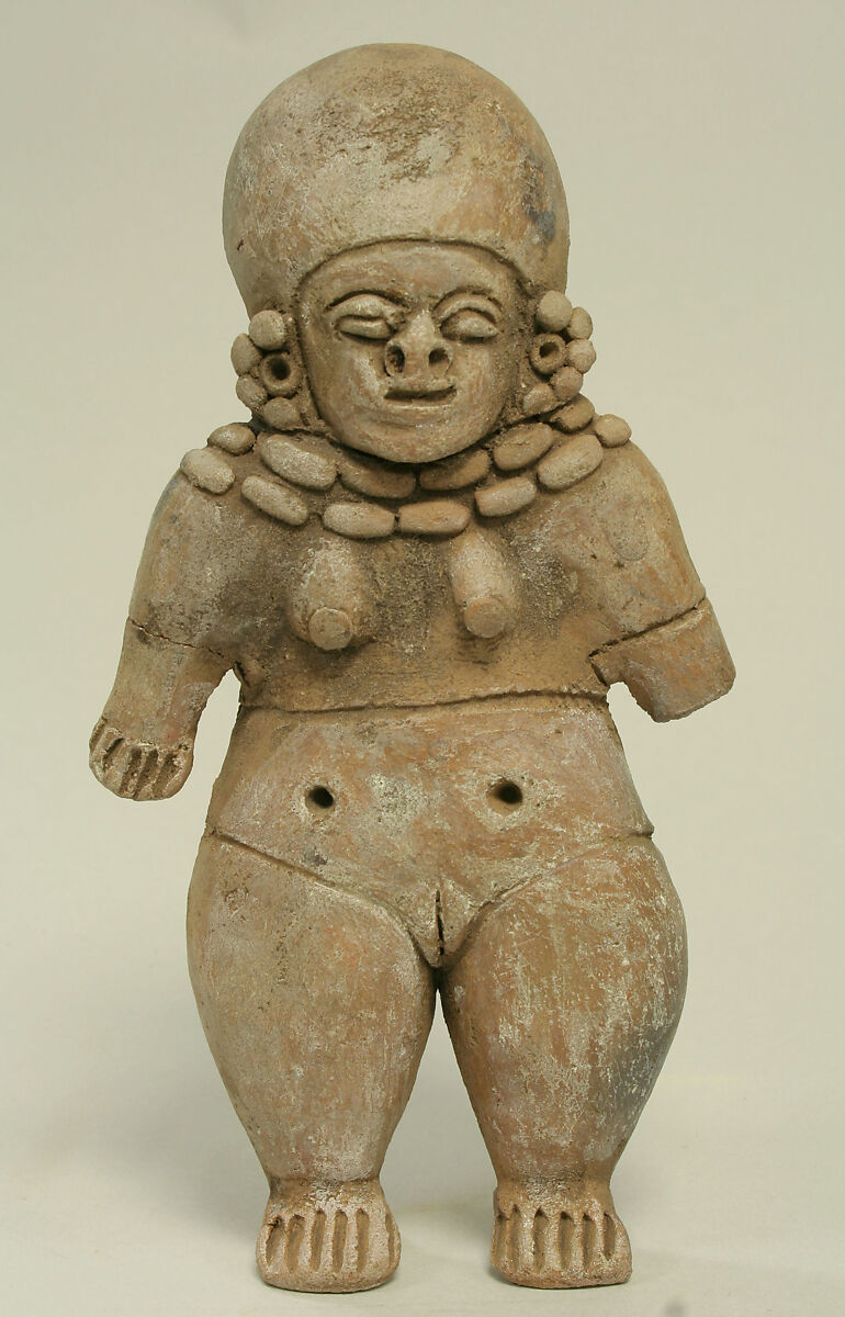 Standing Ceramic Female Figure, Ceramic, Bahia 