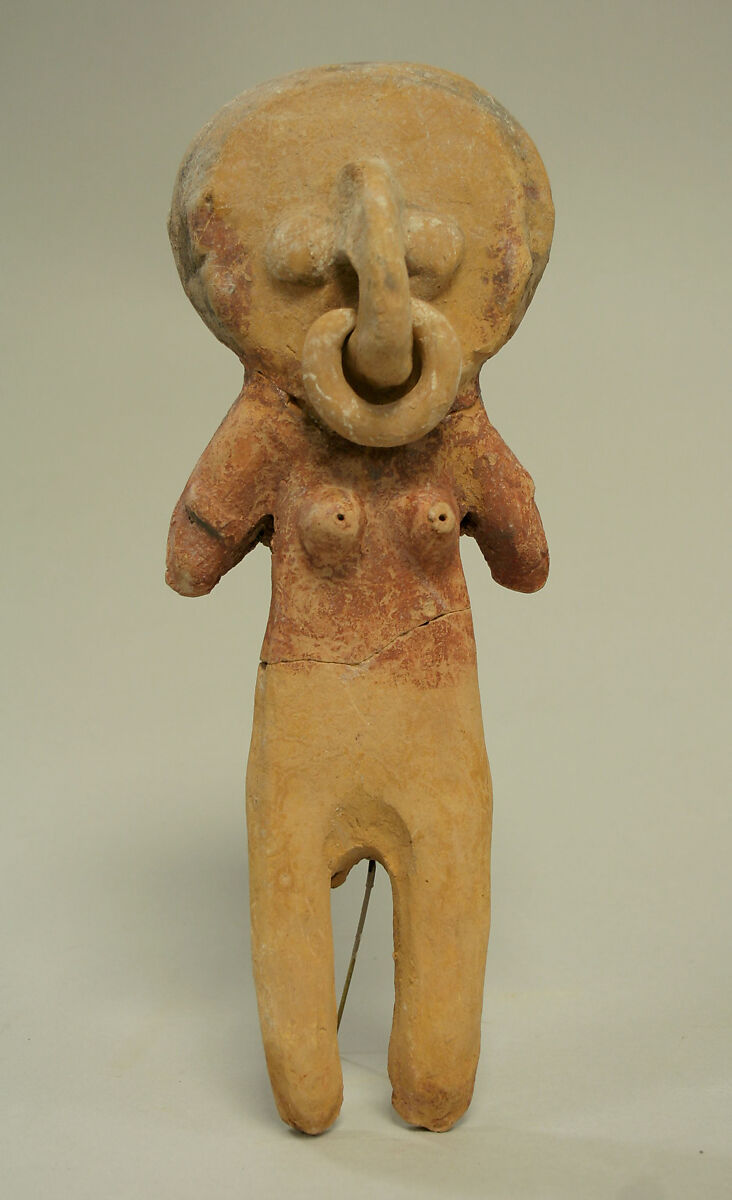 Standing figure, Ceramic, pigment, Bahia 