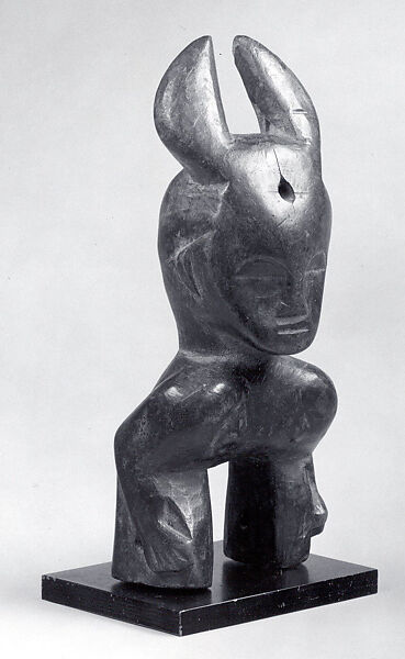 Heddle Pulley with Figure, Wood, Baule peoples 