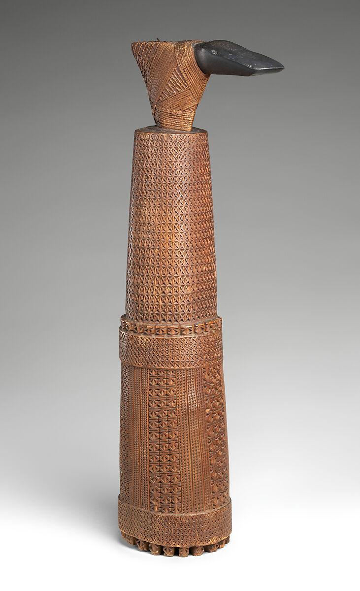 Toki (ceremonial adze), Cook Islands artist, Wood, stone, fiber, sharkskin, Cook Islands