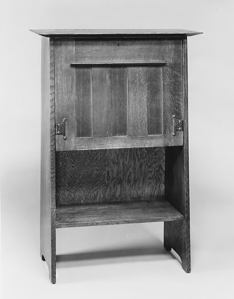 Desk, Designed by Harvey Ellis (American, Rochester, New York 1852–1904 Syracuse, New York), Oak, poplar, copper, American 