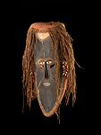 Mask (Mawa), Wood, paint, shells, cloth, wool, fiber, Torres Strait Islander