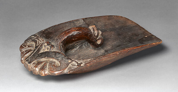 Canoe bailer (Tiheru [?]), Wood, Maori people 