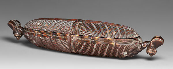 Treasure Box (Wakahuia), Wood, shell, feathers, fiber, Maori people 