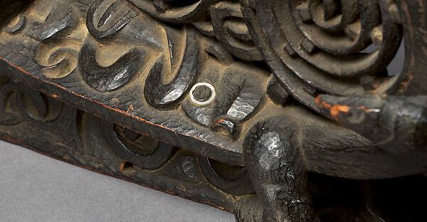 Model Canoe Prow, Wood, shell, Maori people