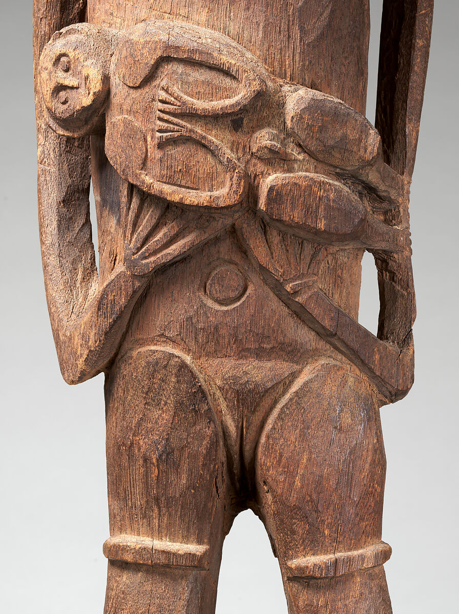 House post figure, Lake Sentani artist, Wood, Sentani people